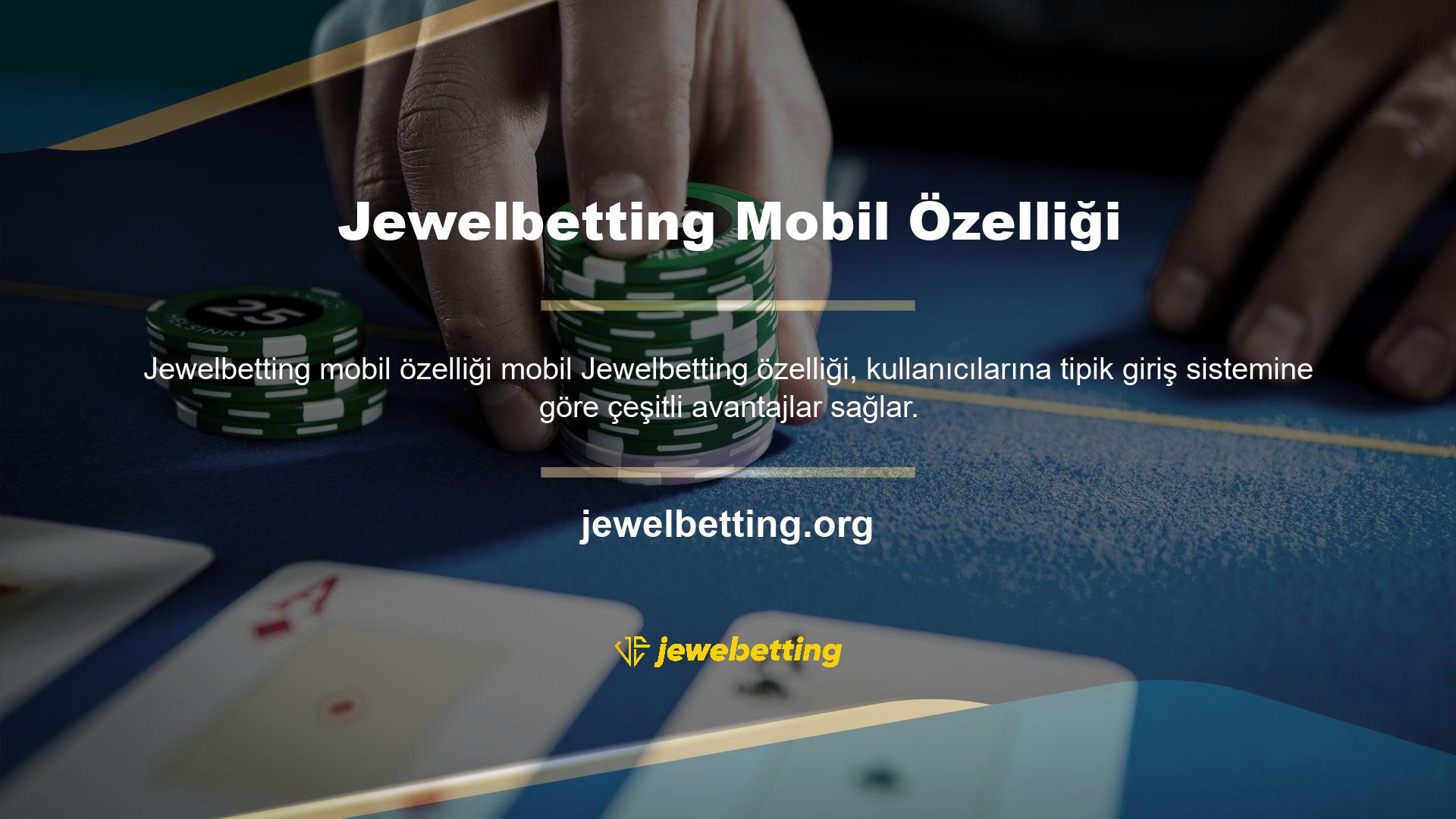 Jewelbetting, mobil giriş ile kullanıcılarına eksiksiz hizmetler sunan, sürekli gelişen bir casino ve bahis platformudur